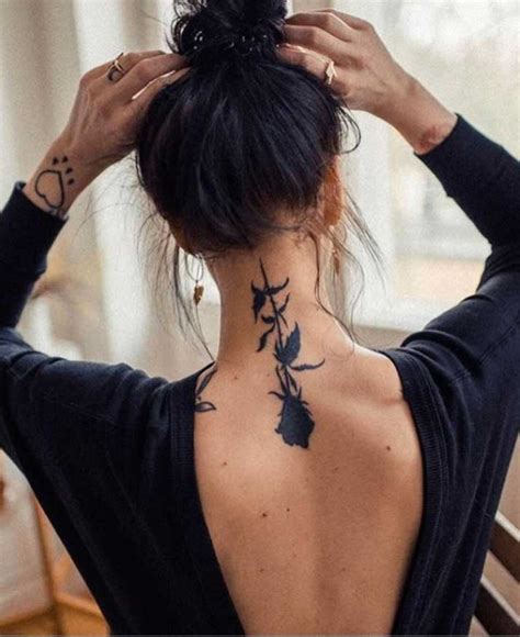 behind neck tattoo ideas